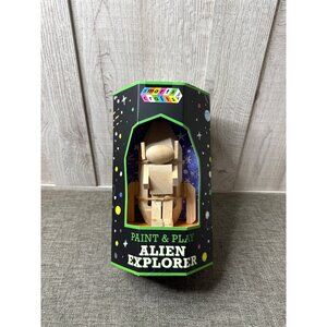 Paint & Play Alien Explorer Wooden Spaceship Craft Kit With Paints & Brushes